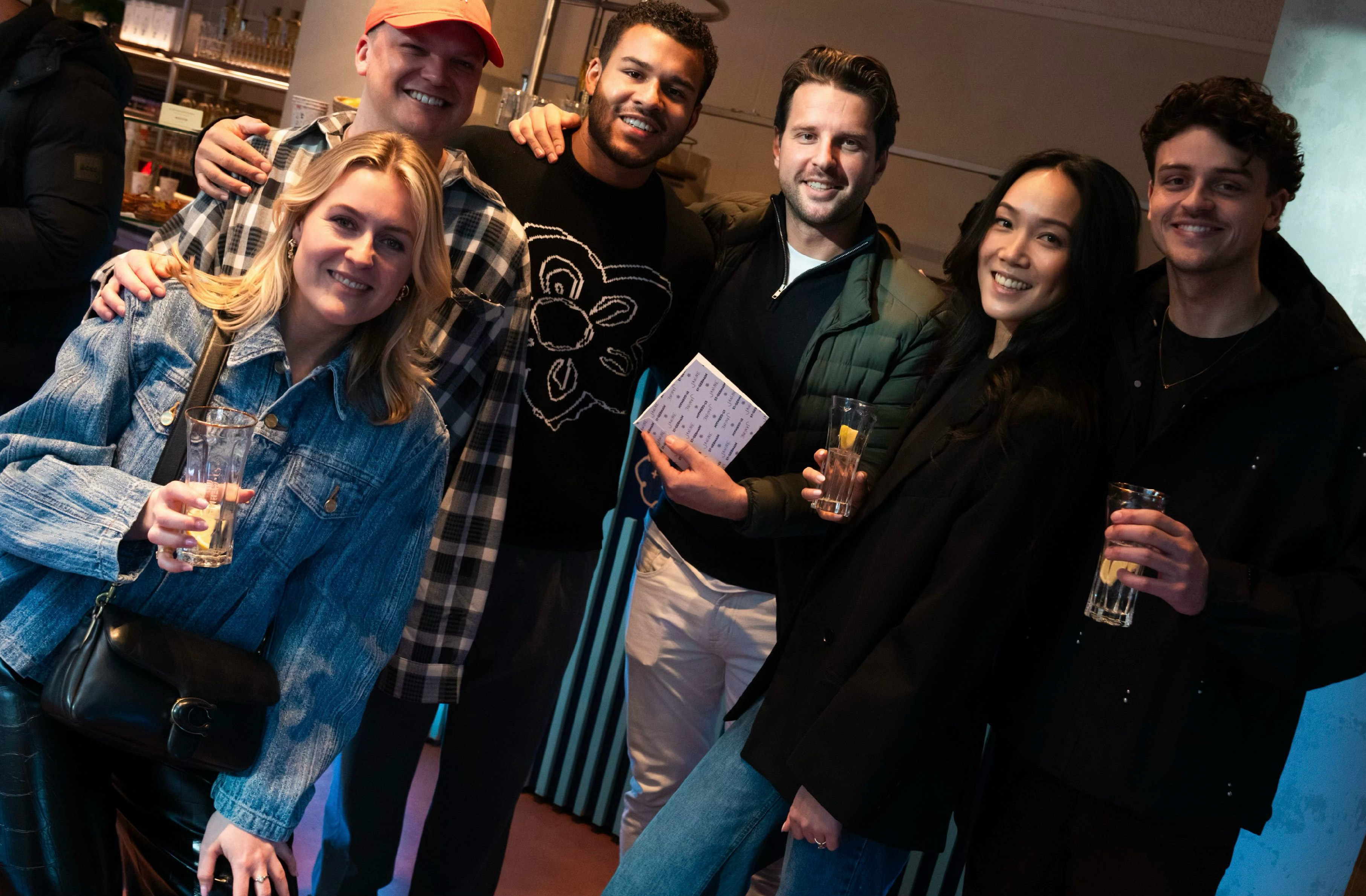 People connecting at a hotel event
